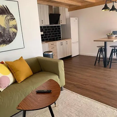 Daire Moderna Casa De Invitados Con Terraza Y Piscina